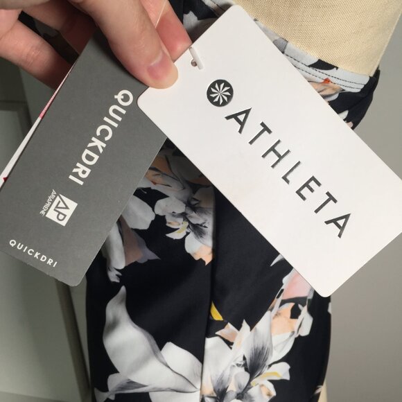 Athleta Swimsuit Bathing Suit Floral Halter Top 34 D DD - Picture 6 of 9